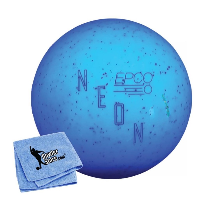 EPCO Duckpin Bowling Ball- Neon Speckled – Blue (4 3/4 inch- 3lbs. 8 oz.) 1 Ball