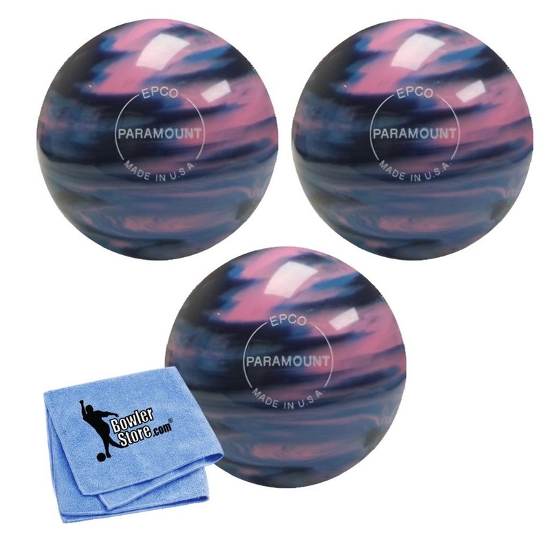 EPCO Duckpin Bowling Balls – Marbleized – Navy, Light Blue & Pink (4 7/8 inch- 3lbs. 10 oz.) 3 Balls