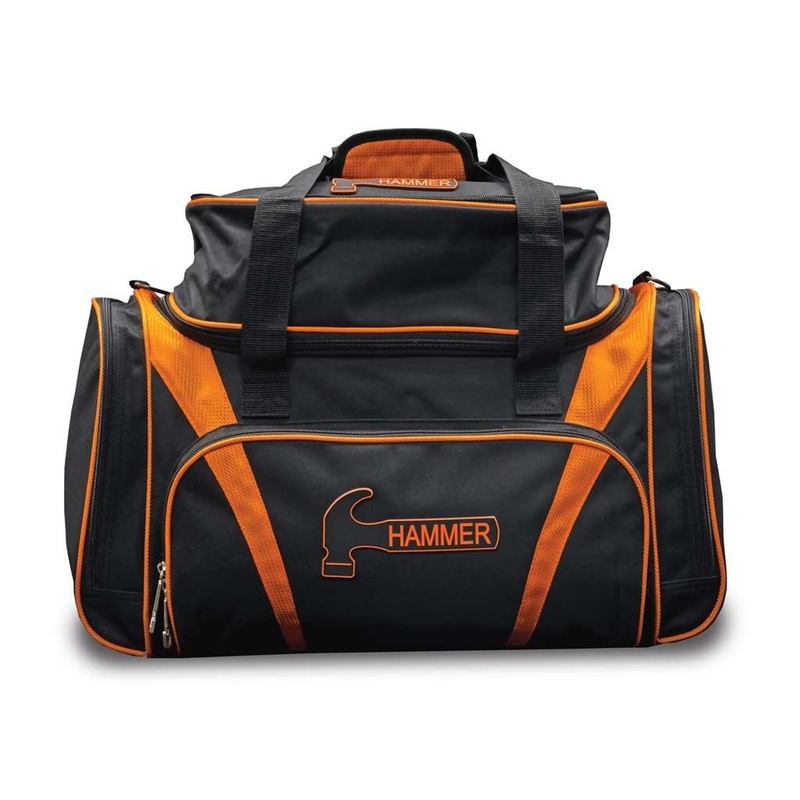 Hammer 2 Ball Deluxe Tote Bowling Bag – Black/Orange