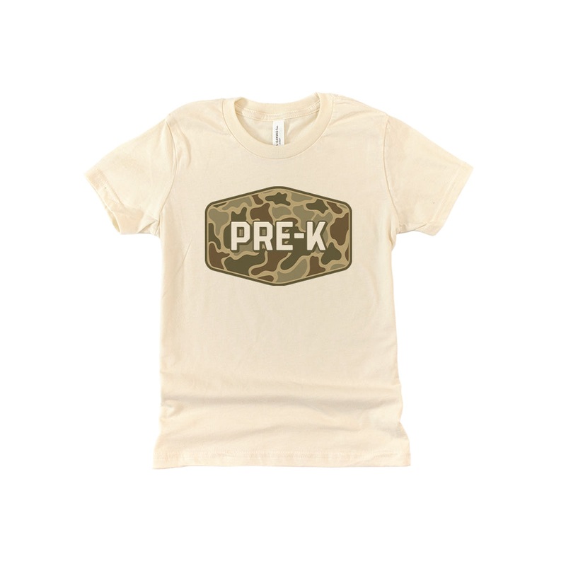 Pre K Duck Camo (Kids)|Toddler Tee|Youth Tee|Toddler Crewneck|Toddler Long Sleeve|Youth Long Sleeve|Natural|White|Natural Heather