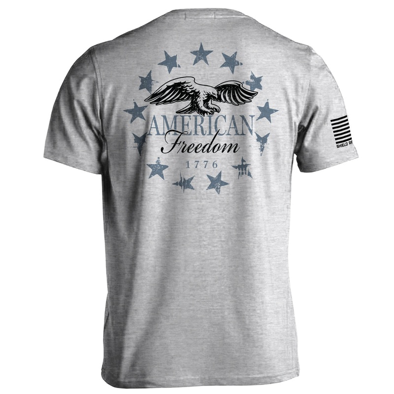 American Freedom Eagle|Tee|Comfort Colors Pocket Tee|Comfort Colors Long Sleeve|Hoodie|Sport Grey|Black|Navy|White|Grey|Ivory|Sand