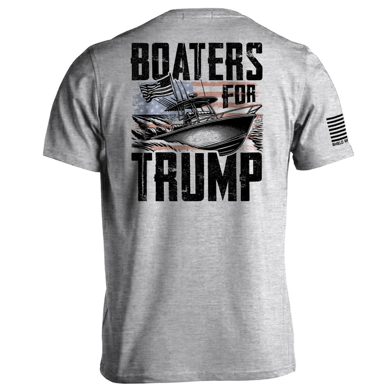 Boaters for Trump|Tee|Comfort Colors Pocket Tee|Comfort Colors Long Sleeve|Hoodie|Sport Grey|Military Green|Tan|White|Ivory|Army|Sand