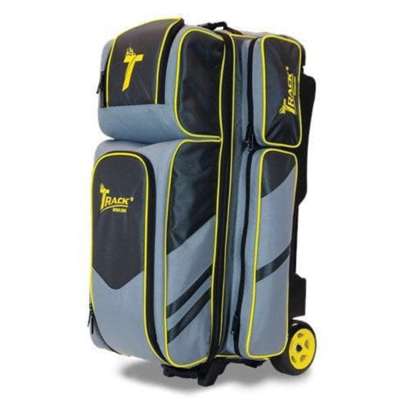 Track Select Triple Roller Grey Yellow Bowling Bag