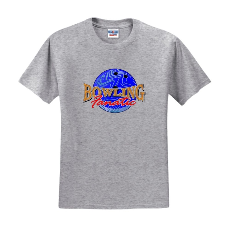 Bowling Fanatic T-Shirt- Gray|Large|Medium|Small|X-Large|X-Small|XX-Large|XXX-Large|Youth Large|Youth Medium|Youth Small|Gray