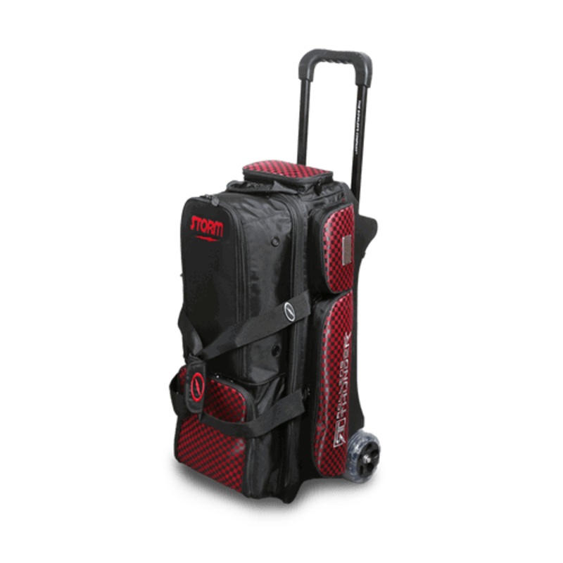 Storm Rolling Thunder 3 Ball Roller Checkered Bowling Bag Red/Black