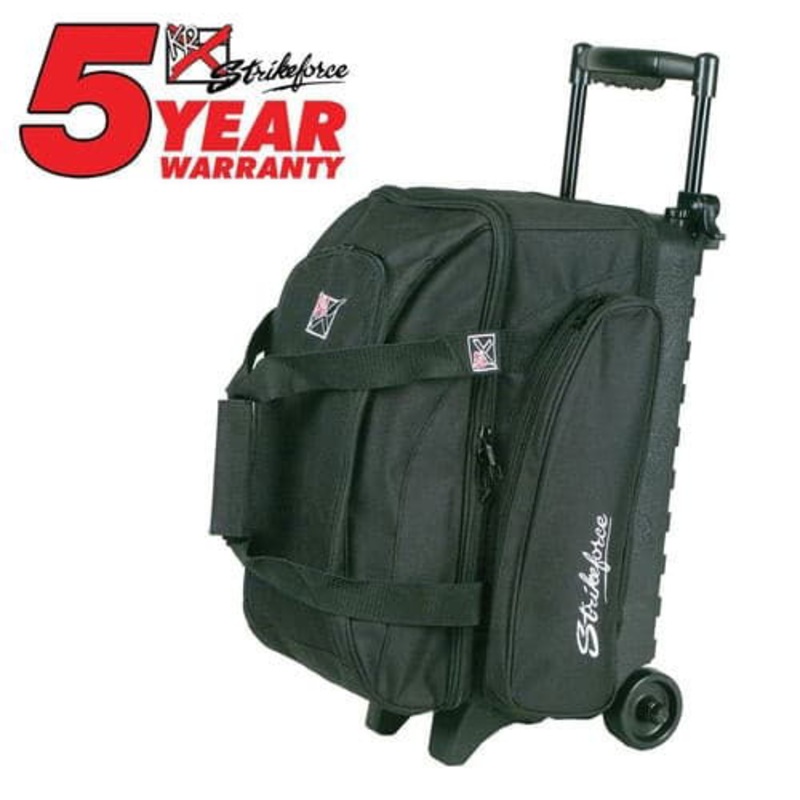 KR Strikeforce Eliminator 2 Ball Double Roller Black Bowling Bag