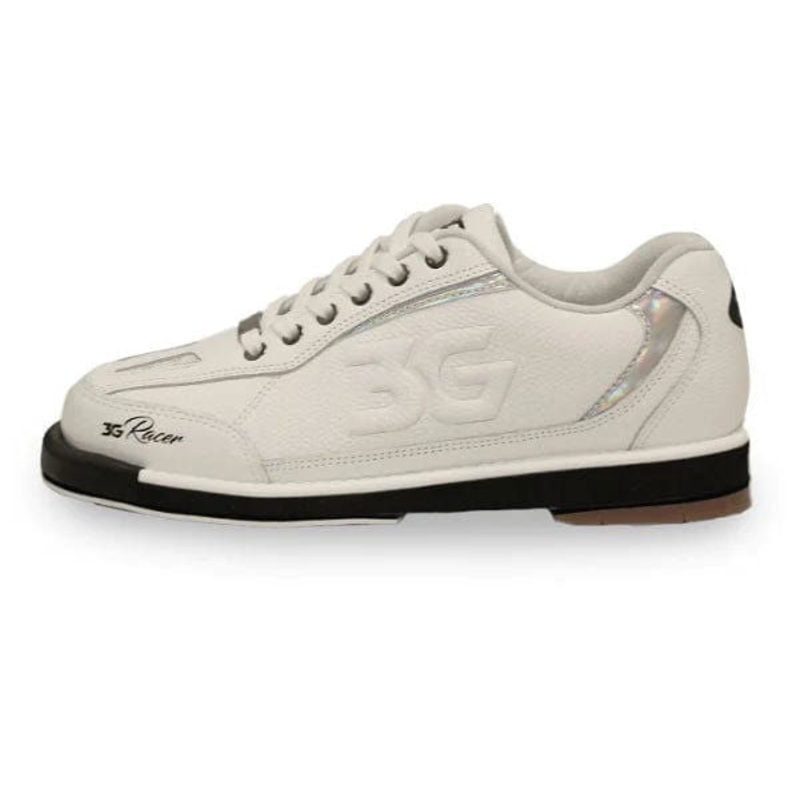 3G Mens Racer White/Holo Right Hand Wide Width Bowling Shoes