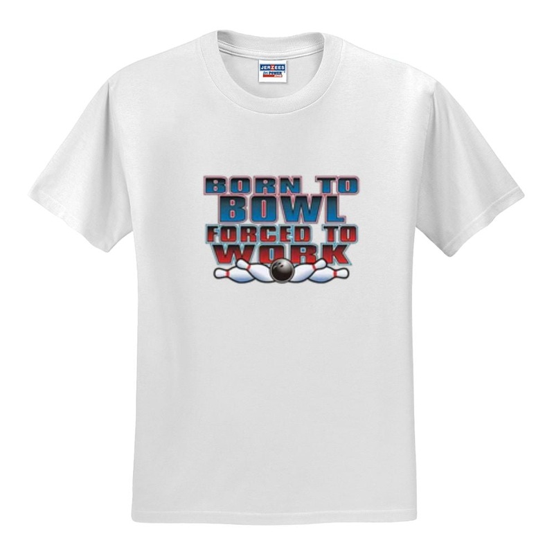 Born to Bowl Forced to Work T-Shirt- White