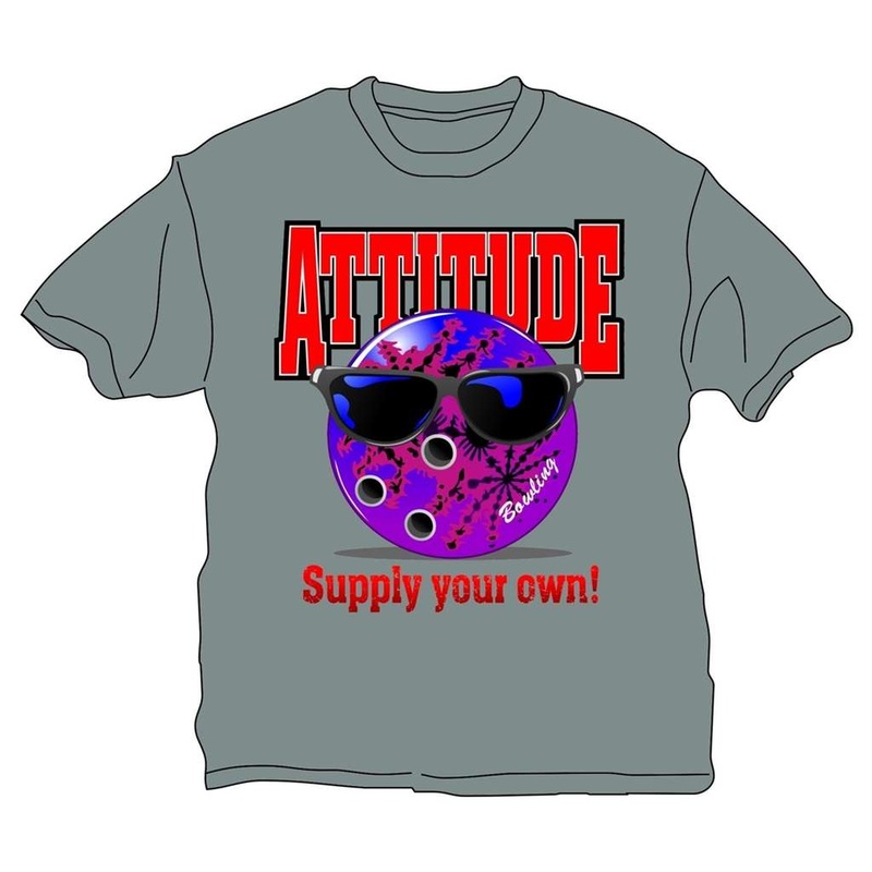 Bowling Attitude T-Shirt- Gray