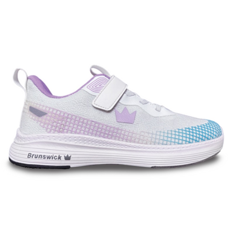 Brunswick Strike Zone Youth Bowling Shoes White/Teal