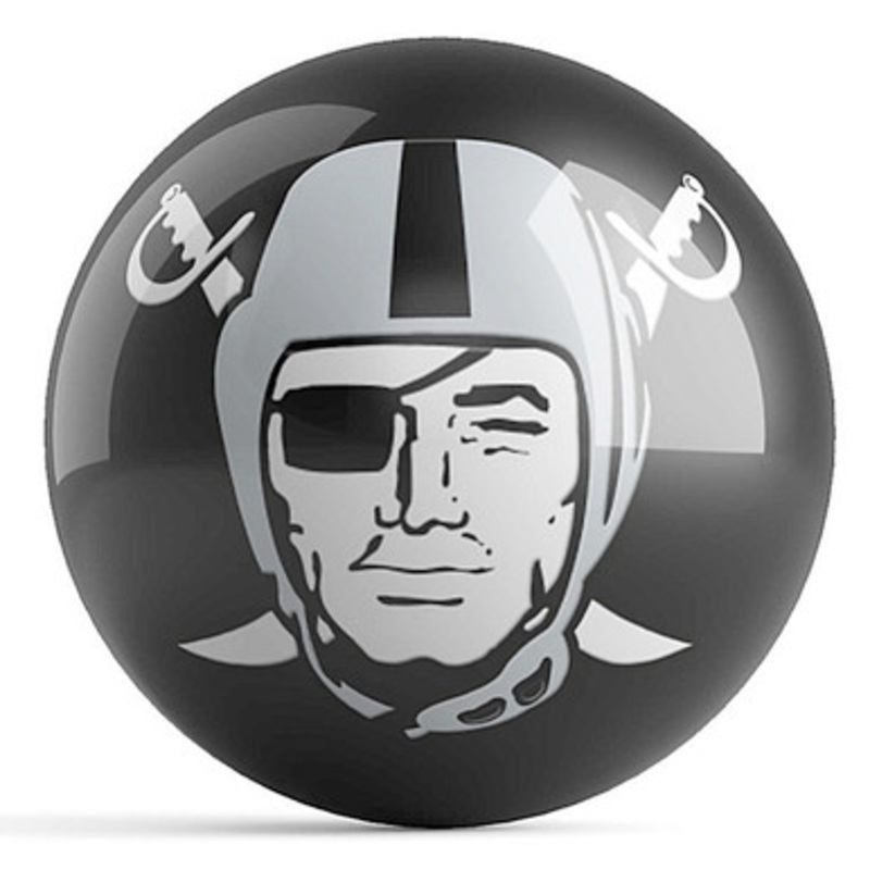 OTBB NFL Team Logo Las Vegas Raiders Bowling Ball