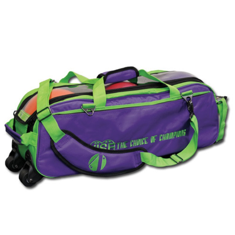 Vise 3 Ball Tote Roller Bowling Bag – Grape/Green