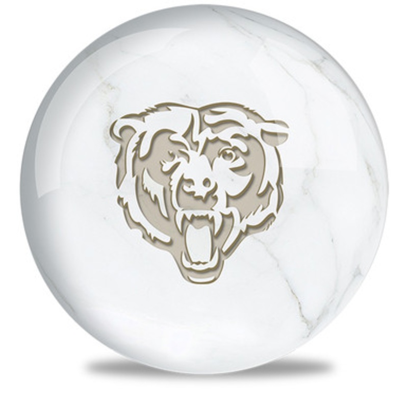 OTBB NFL White Marble Chicago Bears Bowling Ball