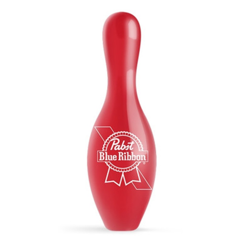 OTBB Pabst Blue Ribbon Logo Red Bowling Pin