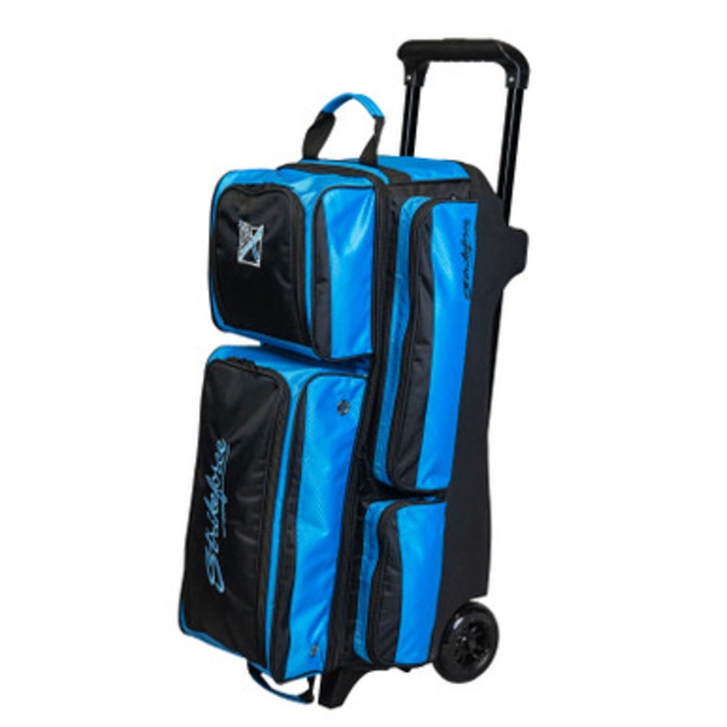 KR Strikeforce Konvoy 3 Ball Roller Bag Black/Caribbean Blue