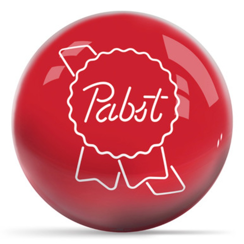 OTBB Pabst Blue Ribbon Pabst Logo Red Bowling Ball