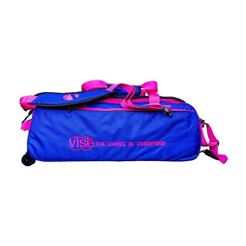 Vise Clear Top 3 Ball Tote Roller Bowling Bag – Blue/Pink