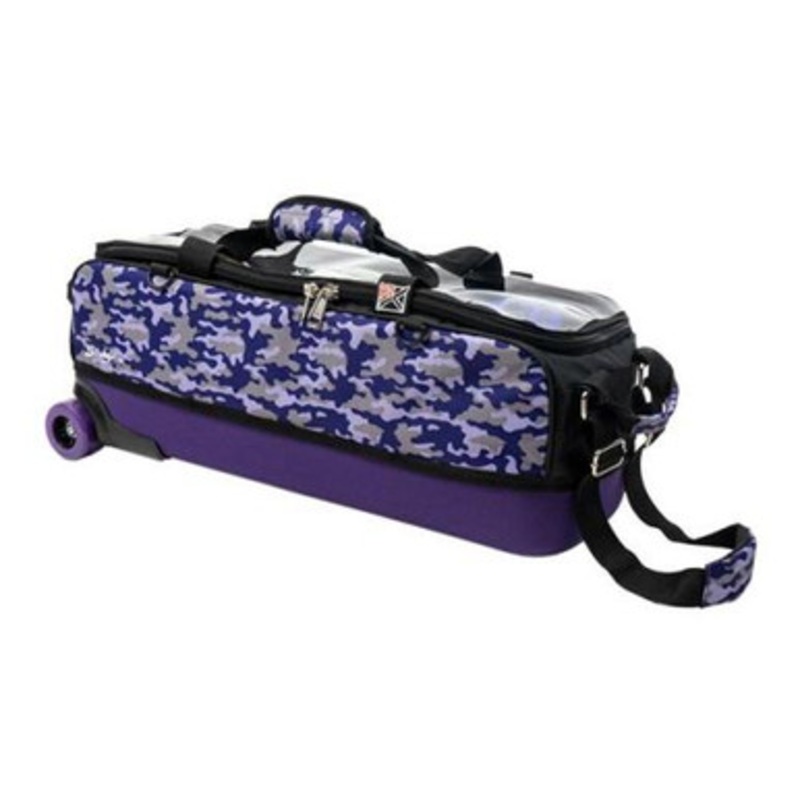 KR Strikeforce Fast Slim Triple Roller Bag Purple Camo