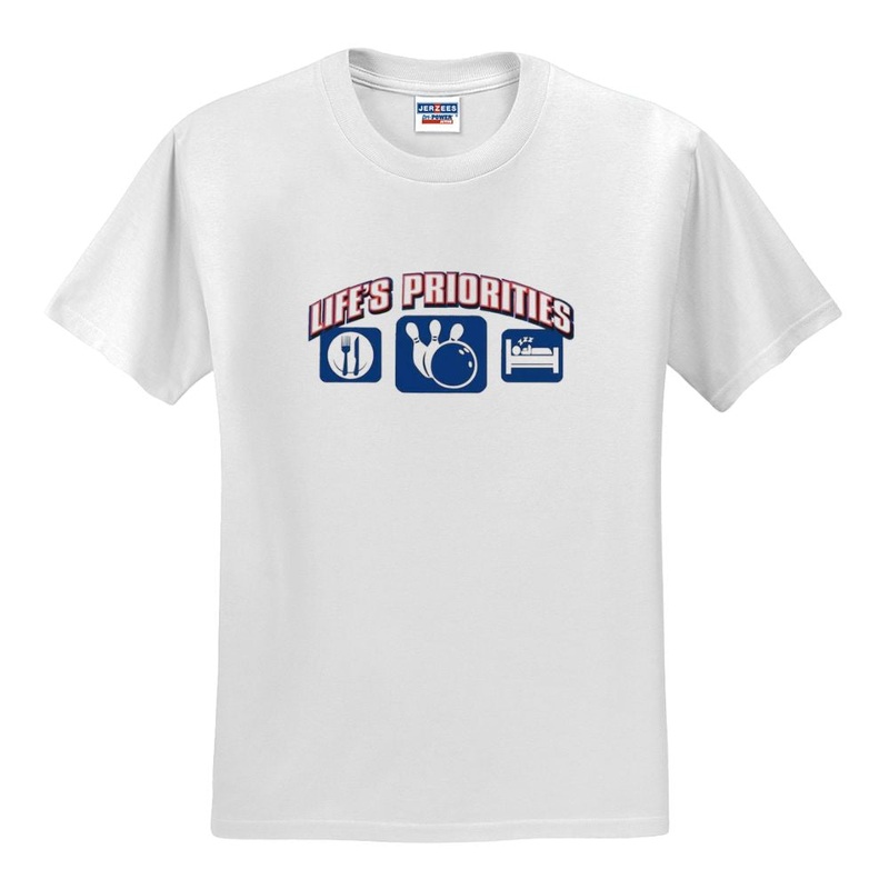 Life Priorities Eat Bowl Sleep T-Shirt- White