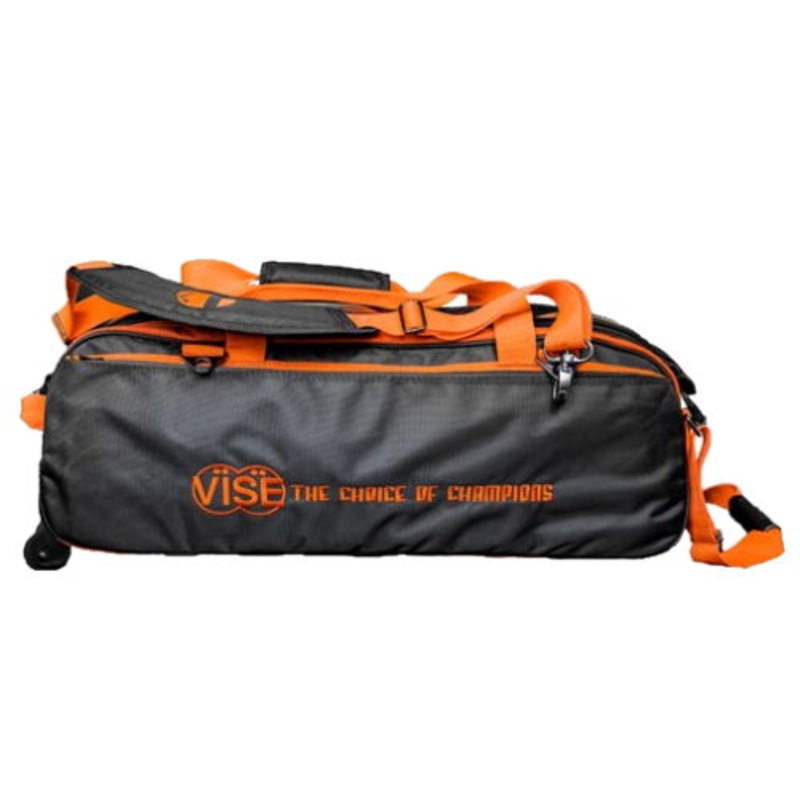 Vise 3 Ball Clear Top Roller/Tote Black/Orange
