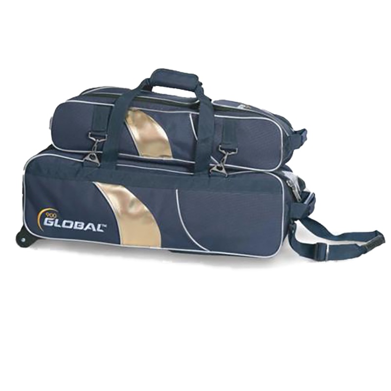 900 Global Deluxe Airline Triple Tote – Blue / Gold