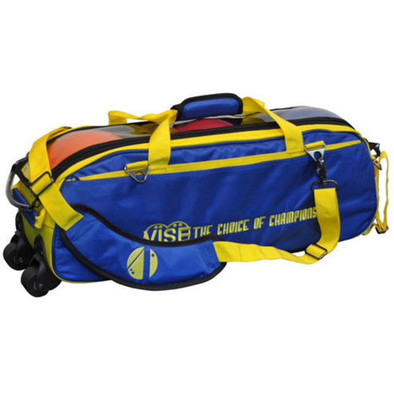 Vise 3 Ball Clear Top Roller/Tote Blue/Yellow
