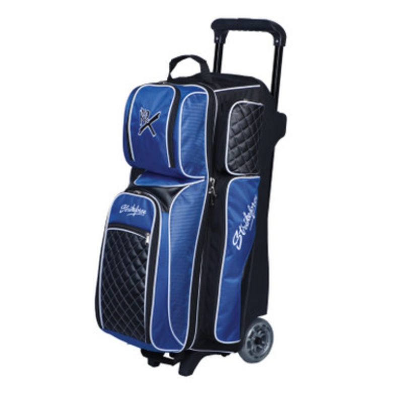 KR Strikeforce Royal Flush 3 Ball Roller Bag Royal/Black