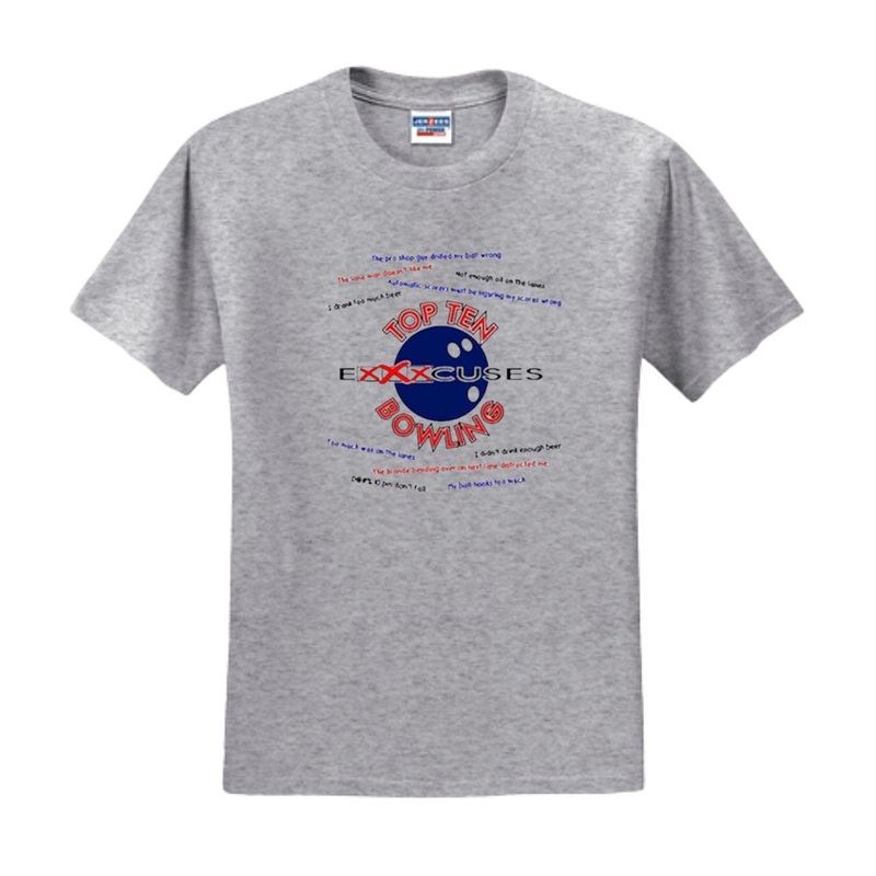 Top 10 Excuses About Bowling T-Shirt- Gray