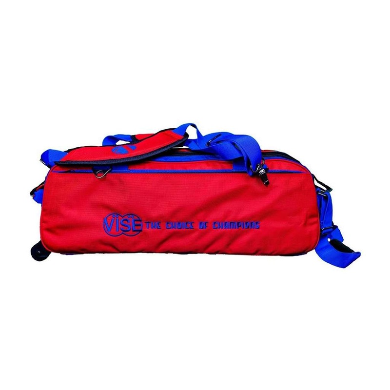 Vise Clear Top 3 Ball Tote Roller Bowling Bag – Red/Blue