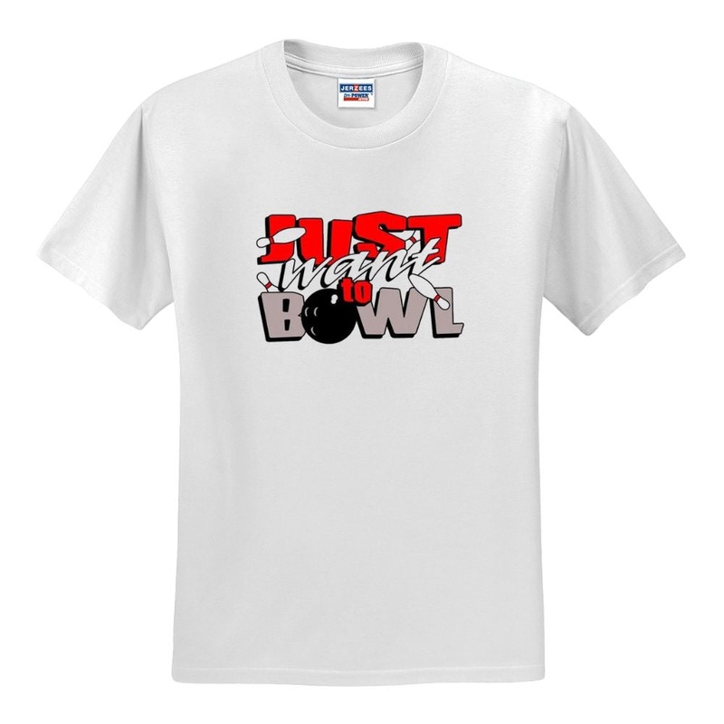 Just Want To Bowl T-Shirt- White