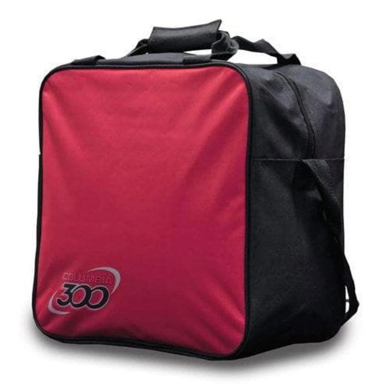 Columbia 300 White Dot Single Tote Red Bowling Bag