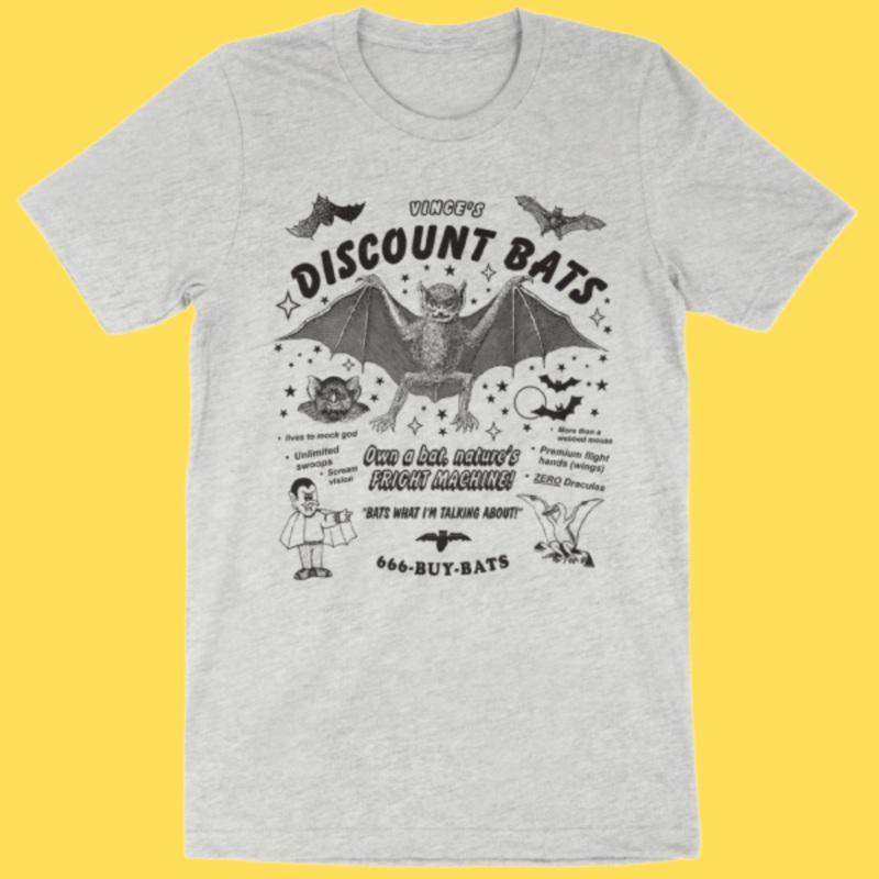‘Discount Bats’ Shirt|Small|Medium|Large|X-Large|2XL