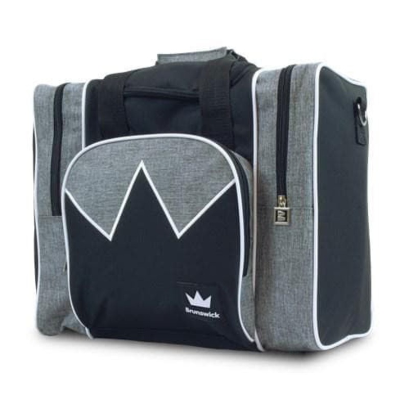 Brunswick Edge Single Tote Grey White Bowling Bag