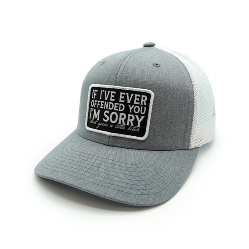If Ive Ever Offended You Woven Patch Hat