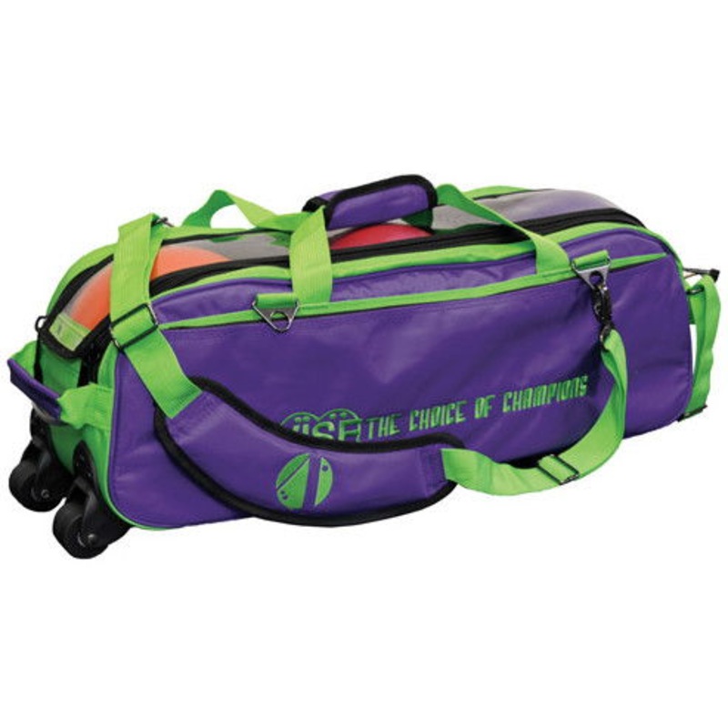 Vise 3 Ball Clear Top Roller/Tote Grape/Green