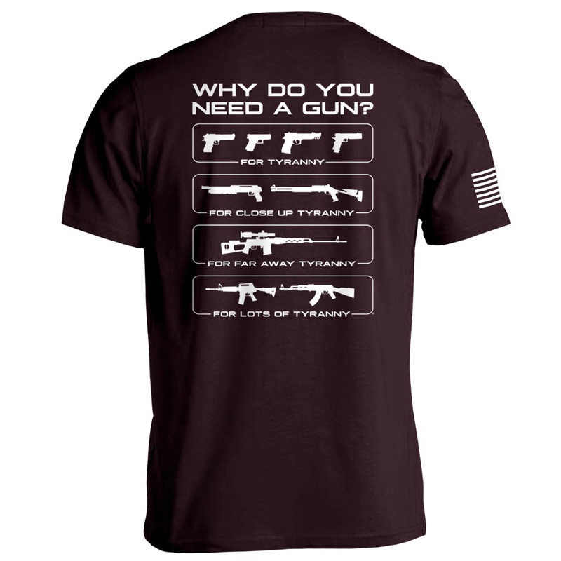 Why Do You Need A Gun|Tee|Women’s Tank|Black|Navy|Ox Blood|White
