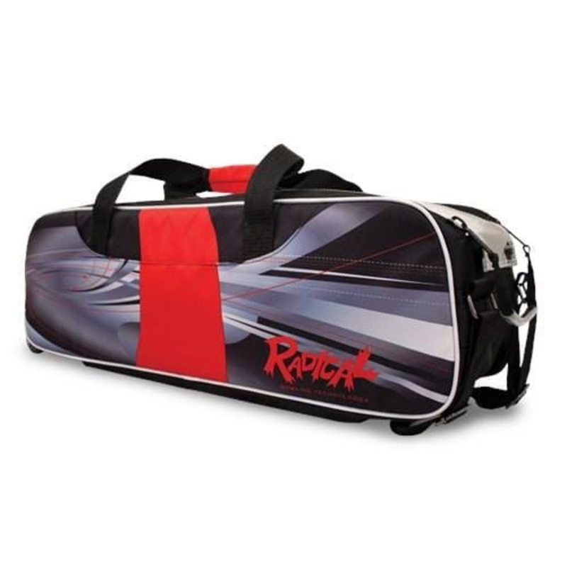 Radical 3 Ball Tote Black/Red Bowling Bag