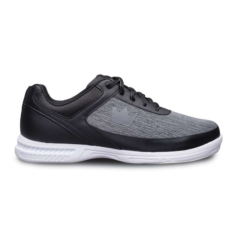 Brunswick Mens Frenzy Static Bowling Shoes- Black/Grey Wide