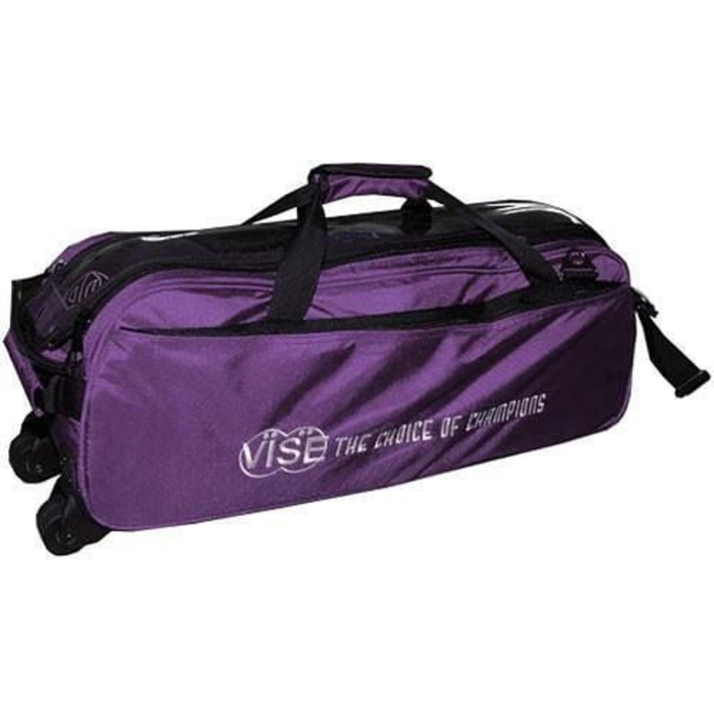Vise Clear Top 3 Ball Tote Purple Bowling Bag