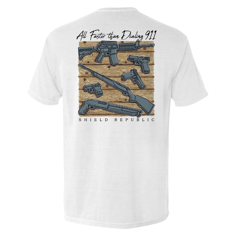 All Faster than Dialing 911 Pocket Tee