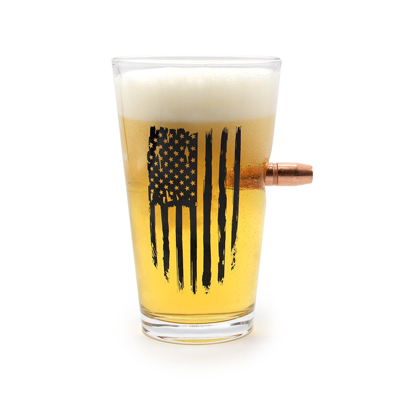 Black Tattered Flag – Pint Glass