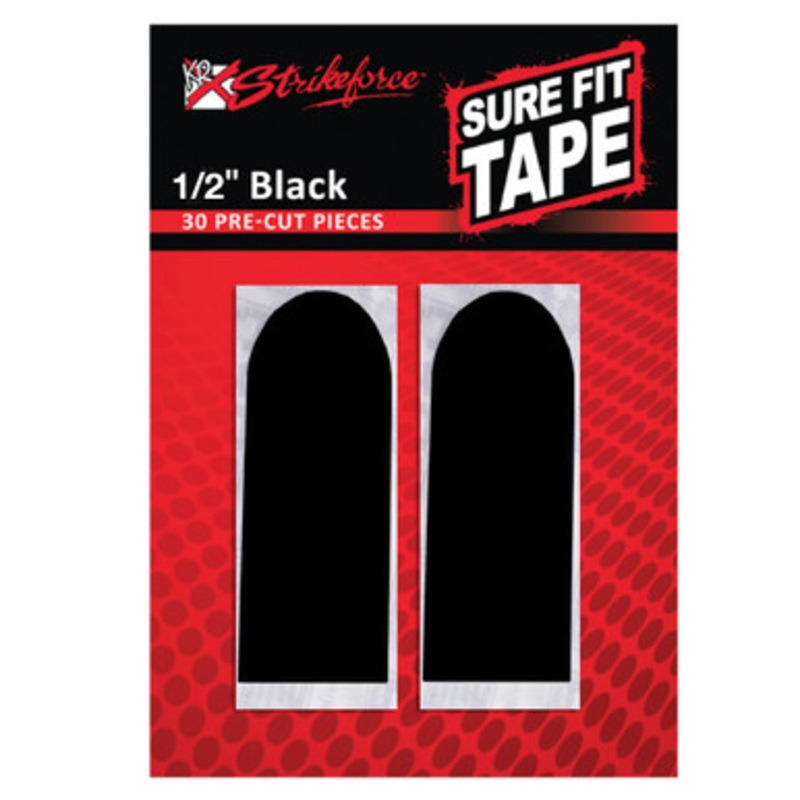 KR Strikeforce Sure Fit Tape 1/2 Black Smooth – 30 Pack