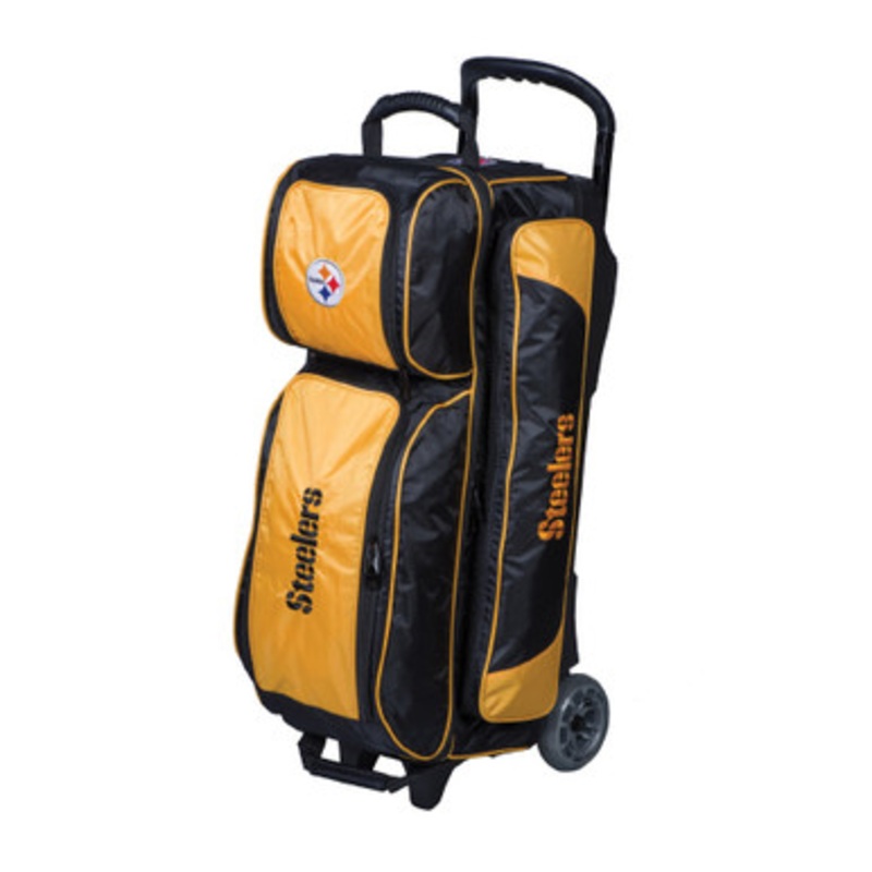 KR Strikeforce NFL Pittsburgh Steelers 3 Ball Roller Bowling Bag