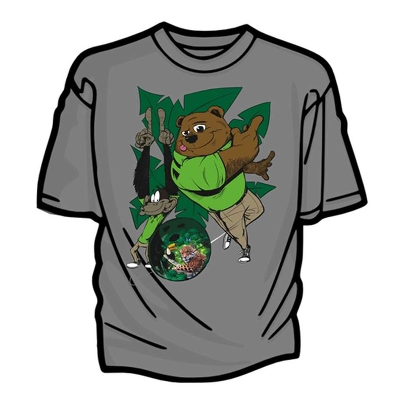 Jungle Bowling T-Shirt- Gray|Large|Medium|Small|X-Large|XX-Large|XXX-Large|XXXX-Large|Youth Large|Youth Medium|Youth Small|Youth X-Large|Youth X-Small|Gray