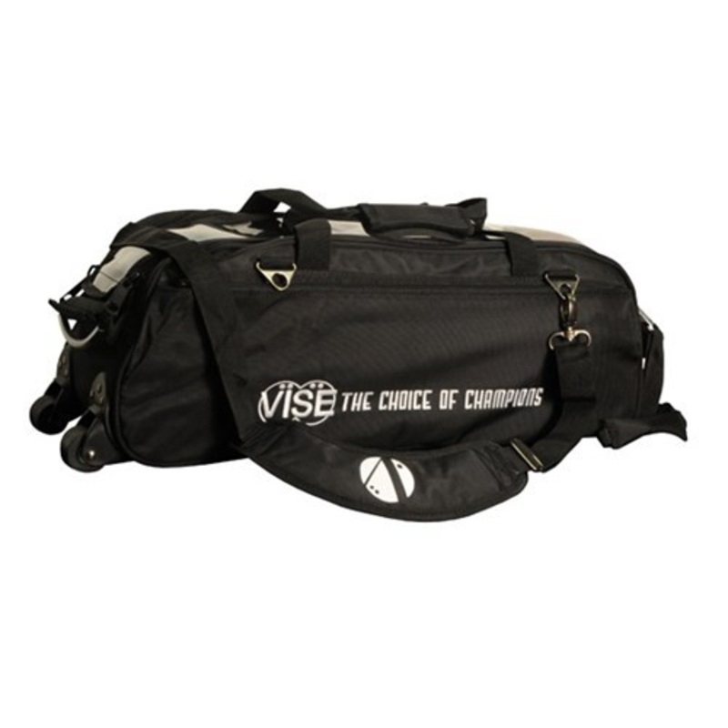 Vise 3 Ball Tote Roller Bowling Bag – Black