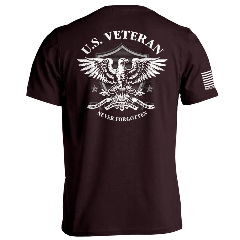 U.S. Veteran Never Forgotten|Tee|Comfort Colors Long Sleeve|Hoodie|Ox Blood|Black|Navy|True Navy