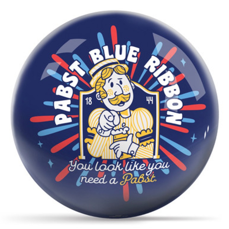 OTBB Pabst Blue Ribbon Need A Pabst? Bowling Ball