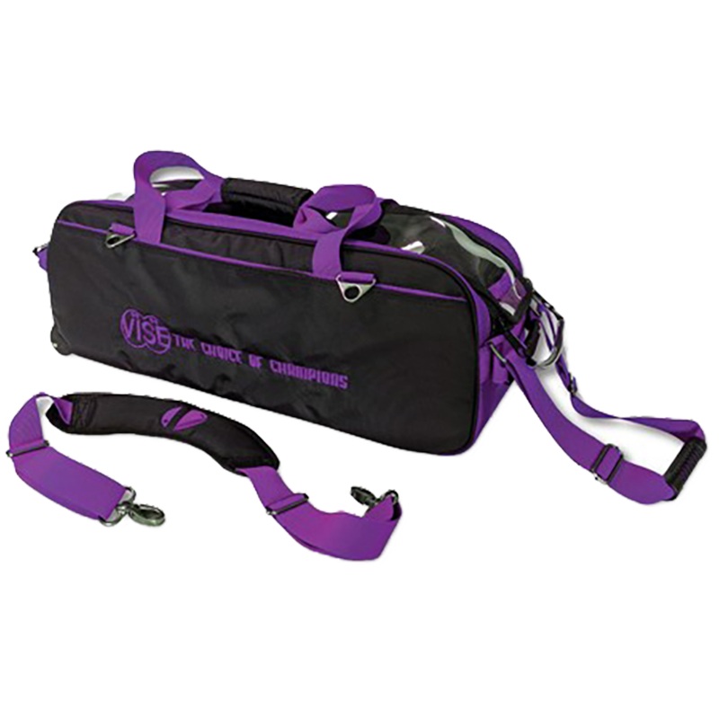 Vise 3-Ball Tote Clear Top – Black / Purple