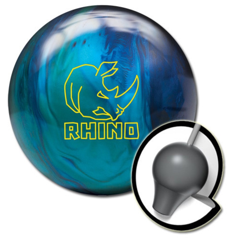 Brunswick Rhino Bowling Ball – Cobalt/Aqua/Teal Pearl