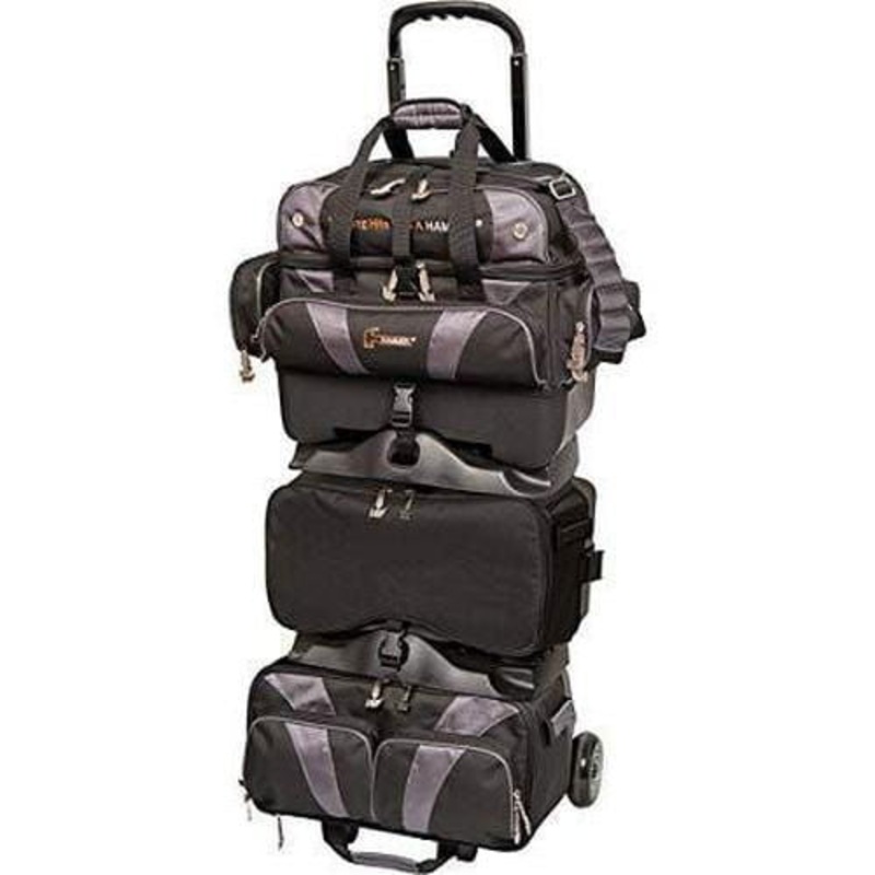 Hammer Premium 6 Ball Roller Bowling Bag Black Carbon